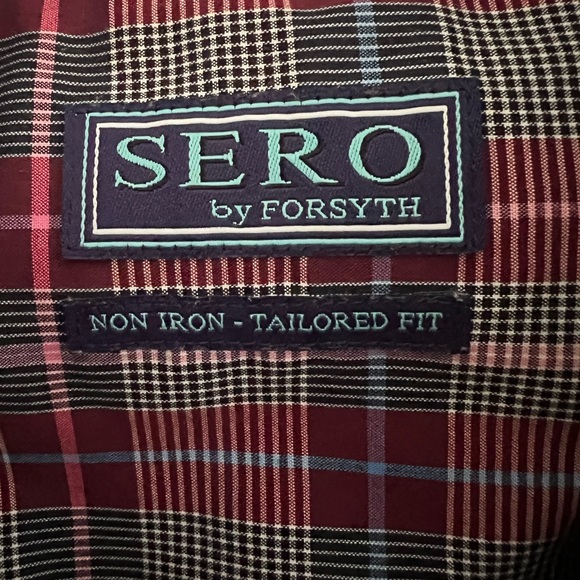 Sero by Forsyth button down dress shirt, size L No iron tailored cotton LIKE NEW - Picture 6 of 12
